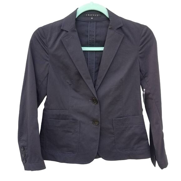 Theory | Navy Blue Blazer Jacket Uniform New! - Picture 1 of 6